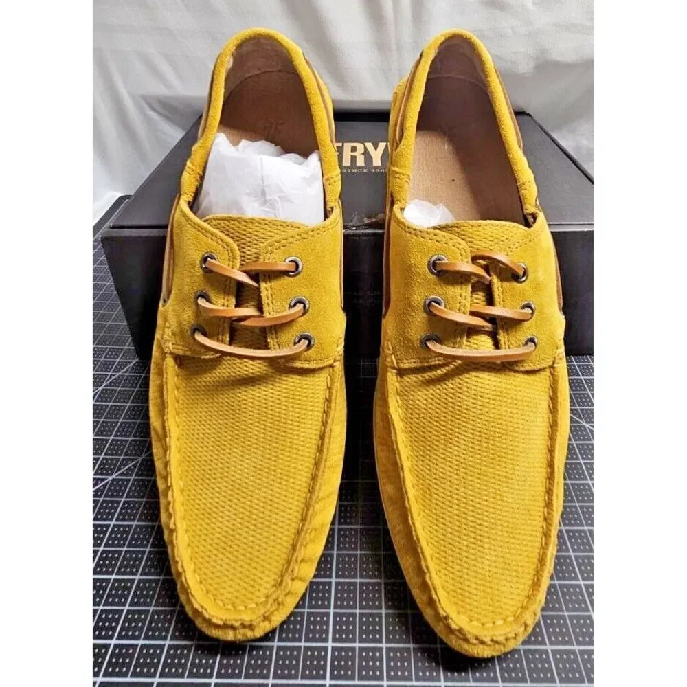 Frye Men's Briggs Boat Shoe leather lace ,‎ Honey, 11 M US